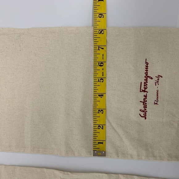 SALVATORE FERRAGAMO 2 cotton Italy made Dust Bags new - Picture 7 of 9